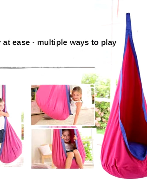 Load image into Gallery viewer, New Children&#39;S Hanging Chair Portable Parachute Cloth Swing Bed Indoor Courtyard Model with Inflatable Cushion Hanging Chair
