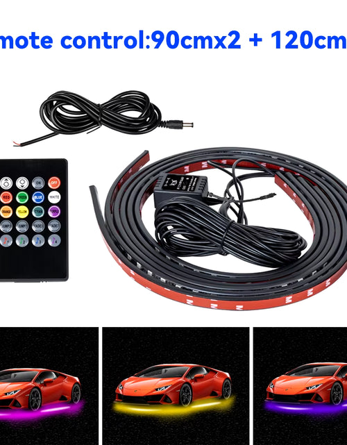 Load image into Gallery viewer, Car Underbody Light Decorative Lamp Neon LED RGB Car Underglow Bottom Light Remote/App Control Flexible Waterproof LED Strip
