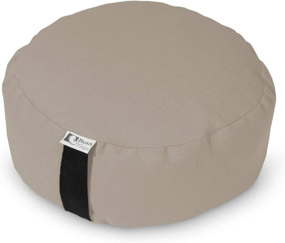 Zafu Meditation Cushion - round & XL Oval - Handcrafted in the USA with Organic Materials - Removable Cover for Easy Cleaning - Filled with 100% Organic Buckwheat